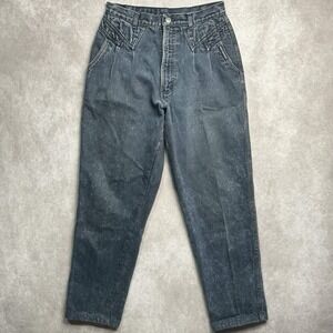 Rocky Mountain Jeans Womens Black Bareback Acid Wash High Waist Western (27x30)